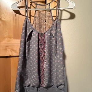 Maurices Gray and Tan Patterned Camisole